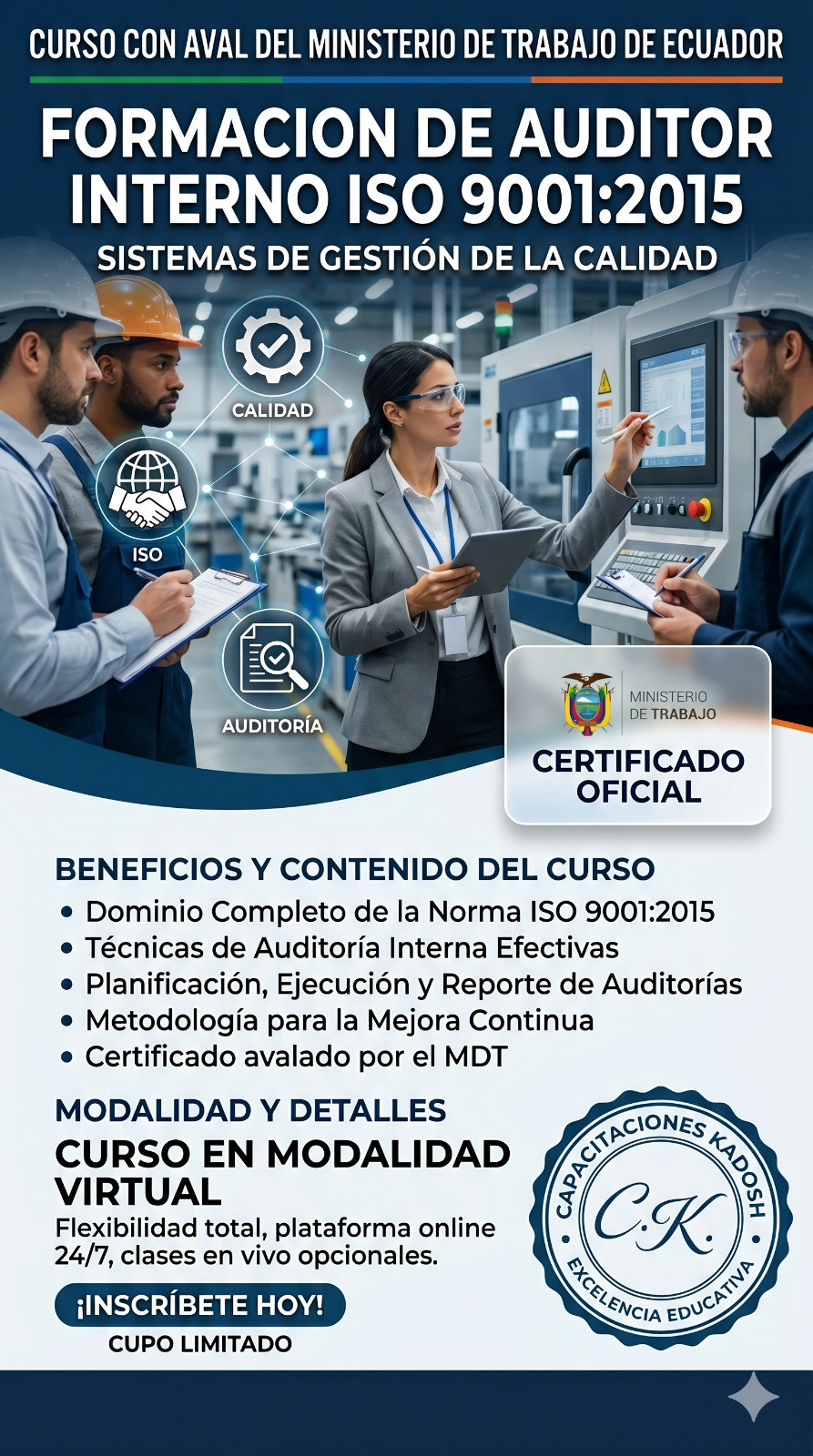  FORMACION DE AUDITOR INTERNO ISO 9001:2015
